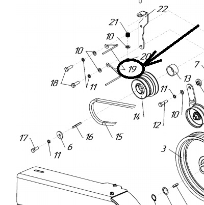 Ограничитель хода ремня 005.67.3113