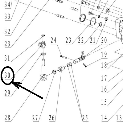 Втулка-фиксатор рычага КП для WM1100