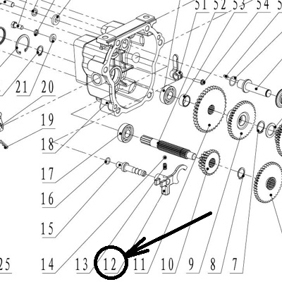 Толкатель переключения передач для WM1100