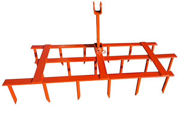 Борона сварная трехрядная (цв. красный)