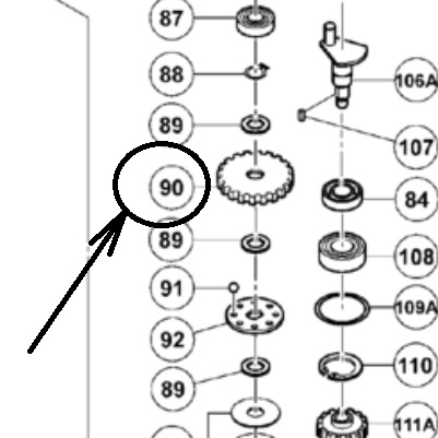 Шестерня вторичная 330198