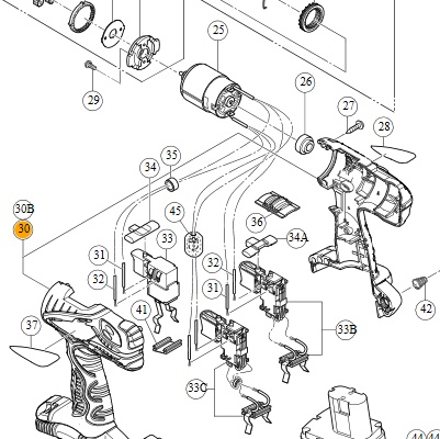 Корпус шуруповерта 324482