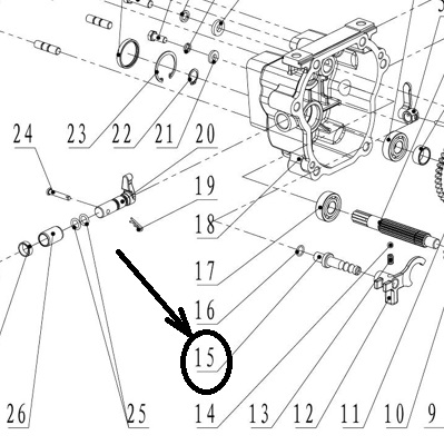 Вал рычага переключения передач для WM1100