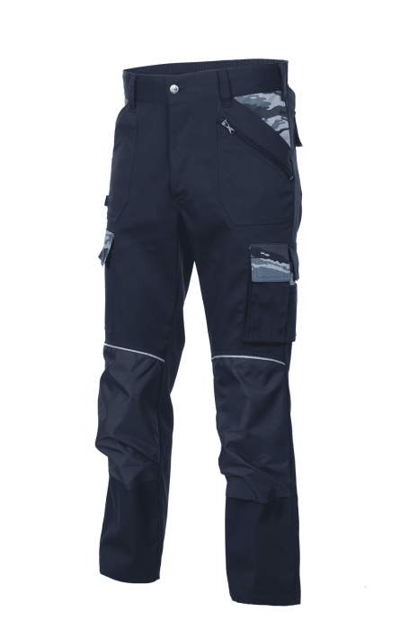 Брюки FLEXICAMO, стрейч, смес, 245г/м2, синий с камуфляж, XLS