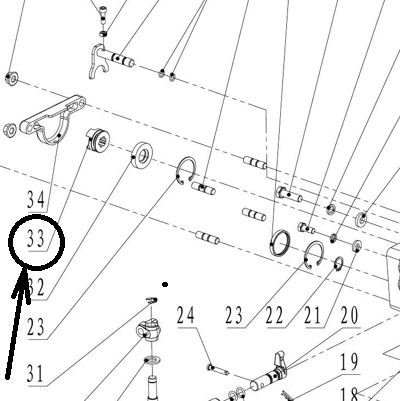 Втулка ВОМ для WM1100
