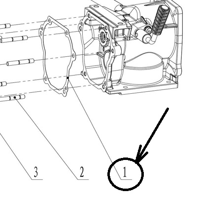 Прокладка коробки передач для WM1100F-6